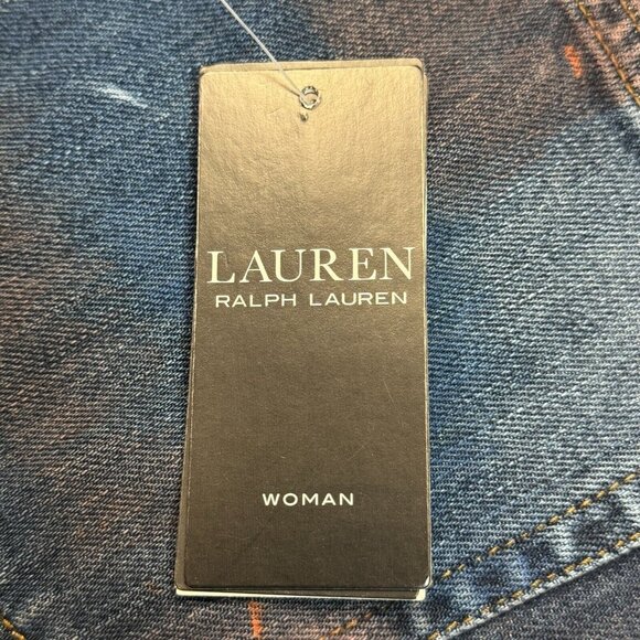 Lauren Ralph Lauren Womens Blue Denim Jeans High Rise Crop Atlas Wash 18W NWT - Picture 7 of 16